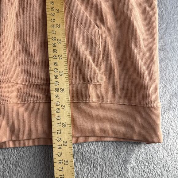 Alo Waffleknit Hoodie Dusty Pink Athleisure Oversized Boxy Preppy Large? - Picture 7 of 7